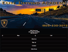 Tablet Screenshot of elitedrivingacademyca.com